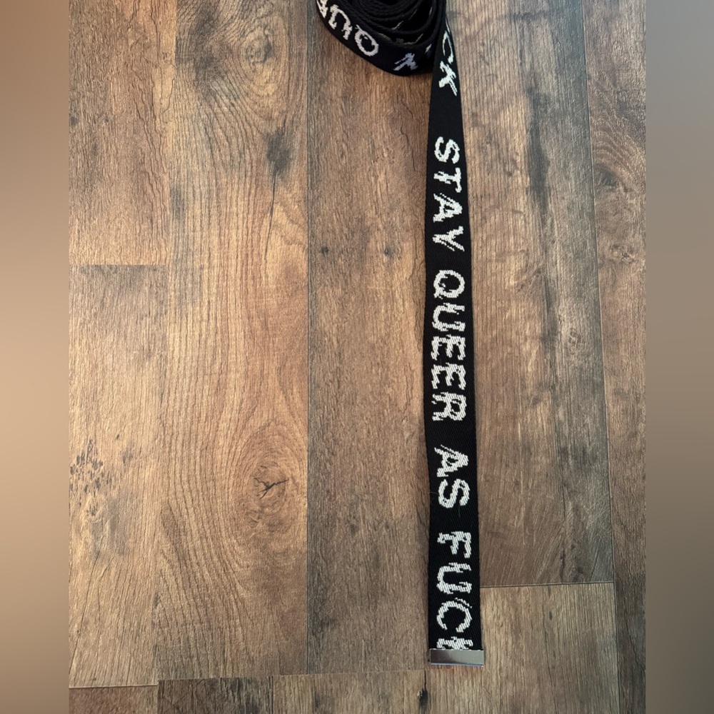 Lockwood51 Stay queer As F*ck Woven Belt-57” Long